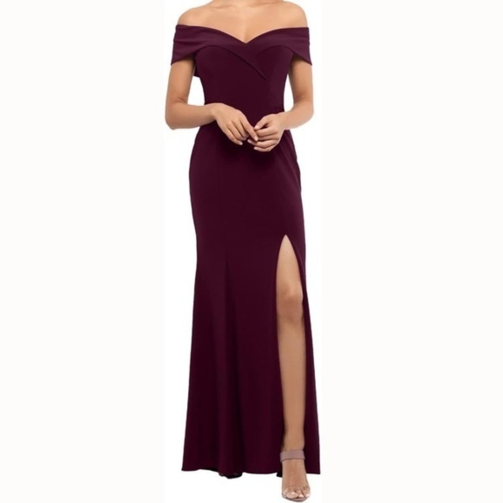 Xscape - Cuff Neckline Off the‎ Shoulder Gown
